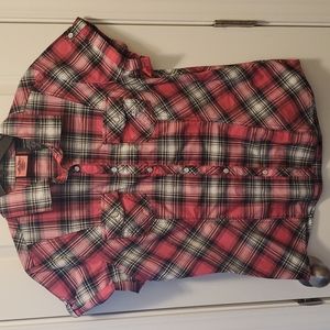 Ladies Harley Davidson Plaid Button Up